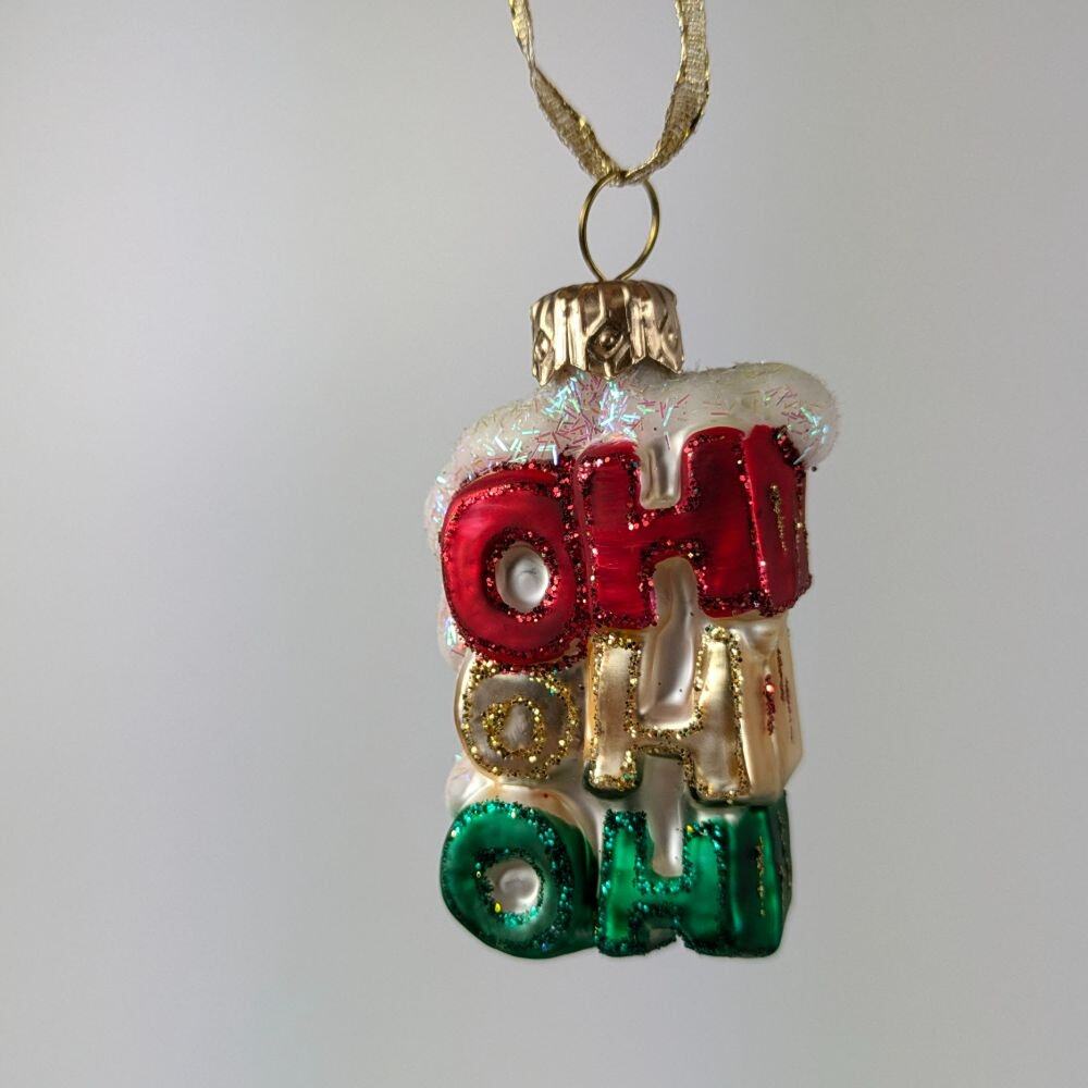 4 Mouth Blown Christmas Ornaments 2.5" Sleigh North Pole Cottage Santa Holiday - Picture 12 of 15